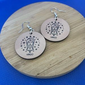 Virgo Zodiac Sign Earrings